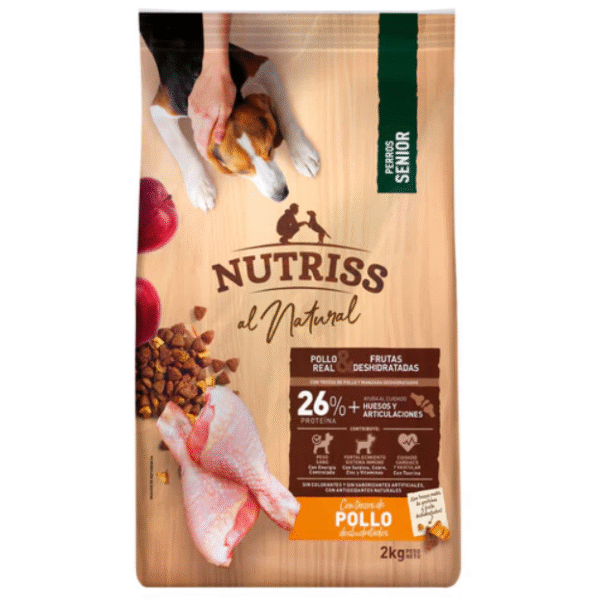 Nutriss al Natural Senior | Concentrado para Perros Mayores con Taurina, Glucosamina y Antioxidantes • Discontegral Ibagué y Tolima