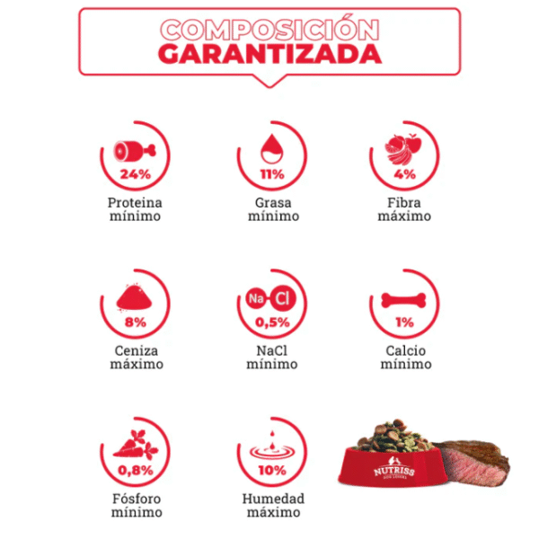 Nutriss Adultos Carne y Vegetales | Concentrado Premium Perros Adultos 1–30kg • Discontegral Ibagué y Tolima - Imagen 4