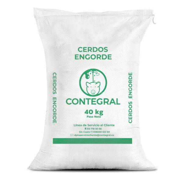 Cerdos Engorde 40kg (Peletizado) | Alimento Línea Distribución para Ceba Final • Contegral Ibagué y Tolima