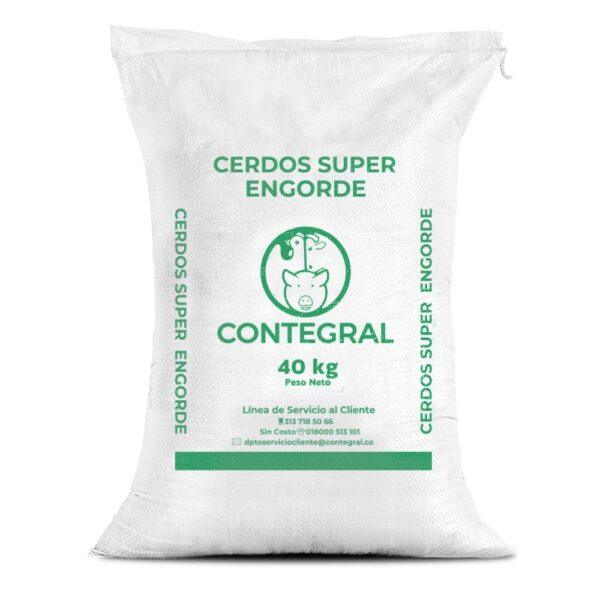 Cerdos Super Engorde 40kg Peletizado | Línea Estándar para Finalización Intermedia • Contegral Ibagué y Tolima