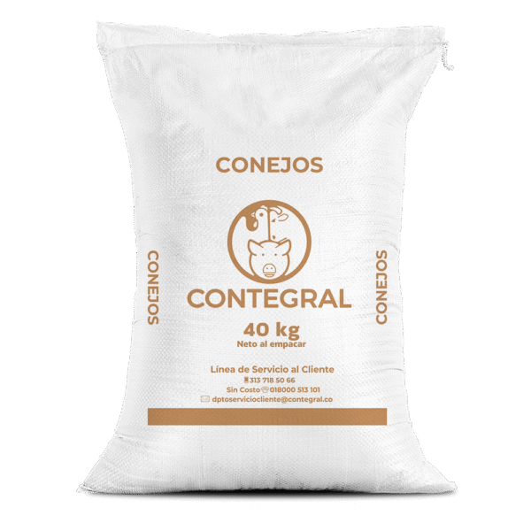 Conejos Contegral 40kg | Alimento Peletizado Funcional para Conejos • Discontegral Ibagué y Tolima