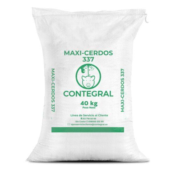 Maxi Cerdos 337 Peletizado 40Kg | Línea Industrial/Especializada para Ceba • Contegral Ibagué y Tolima