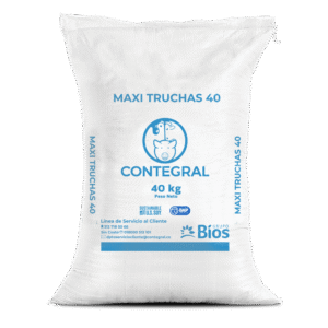 Truchas 45 S.P. y 40 C.P. Extrudido 40kg | Línea Tecnificada para Pre-engorde y Engorde • Contegral Ibagué y Tolima