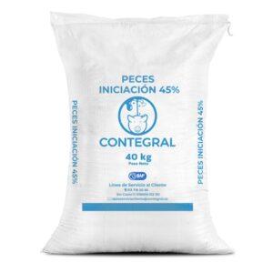 Peces Iniciación 45% (Harina / Extruder) 40kg | Línea Tecnificada para Tilapia y Cachama • Contegral Ibagué y Tolima