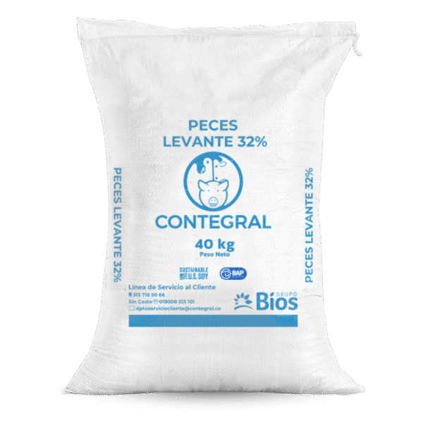 Peces Levante 32% Extrudido 40kg | Línea Tecnificada para Tilapia y Cachama • Contegral Ibagué y Tolima