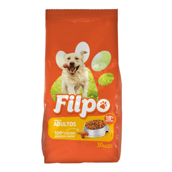 Filpo Perros Adultos | Concentrado extruido completo para perros adultos – Nutrición balanceada y sabor a carne